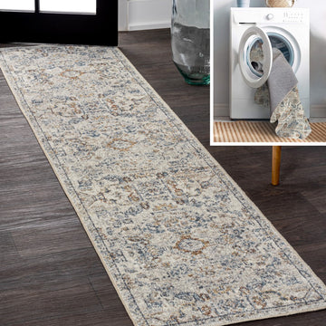 Shaemus Bohemian Medallion Low-Pile Machine-Washable Area Rug